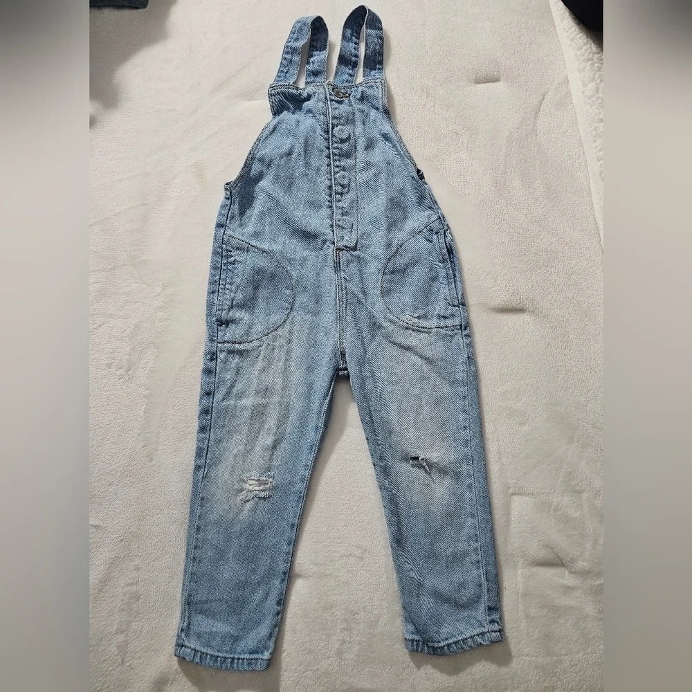 Zara Blue Denim Overalls
